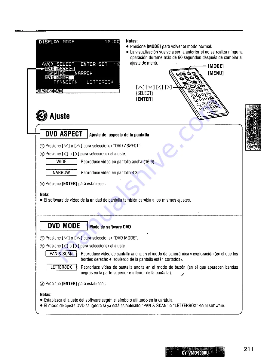 Panasonic CY-VMD9000U Operating Manual Download Page 211