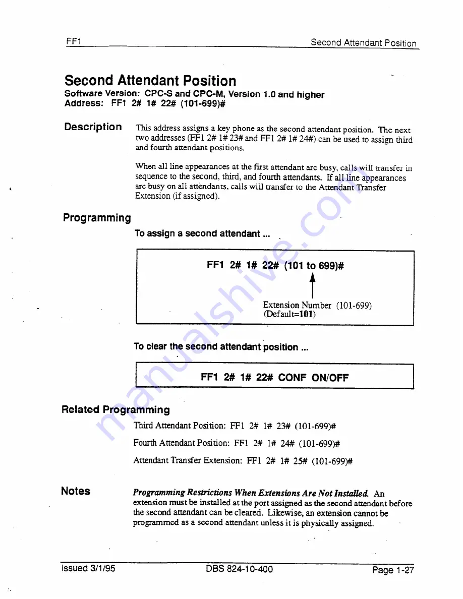 Panasonic DBS 824 Installation Manual Download Page 138