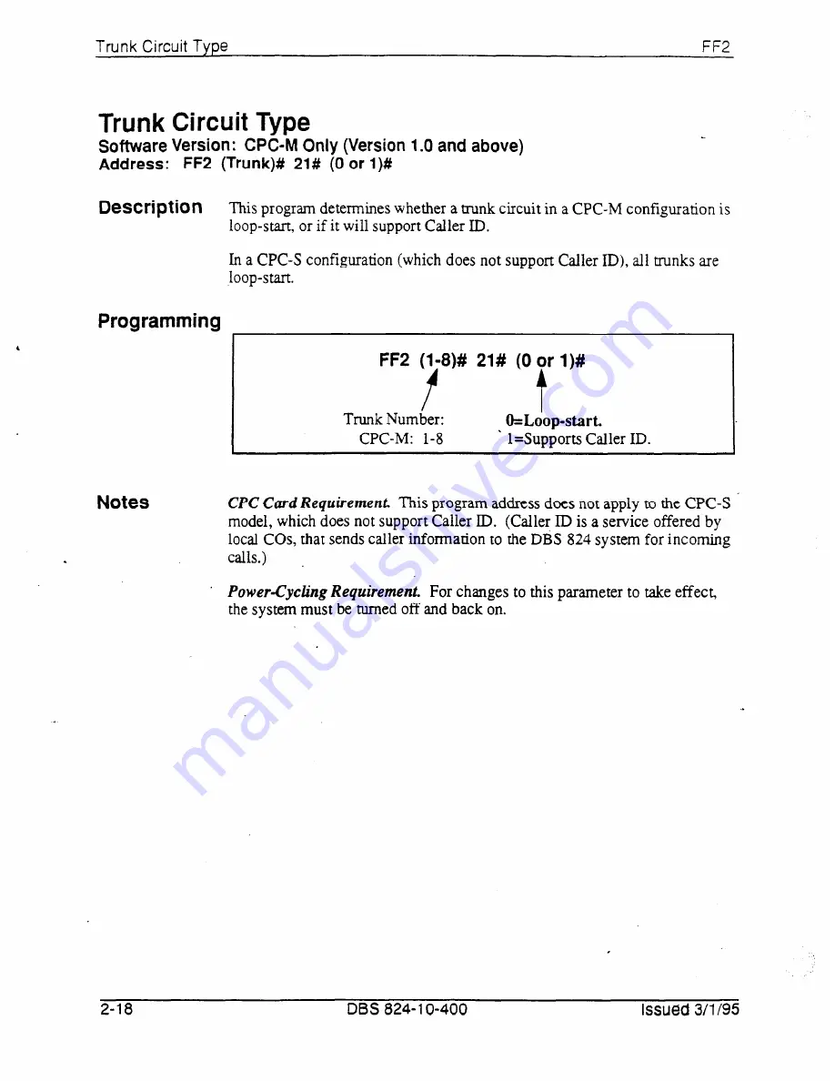 Panasonic DBS 824 Installation Manual Download Page 257