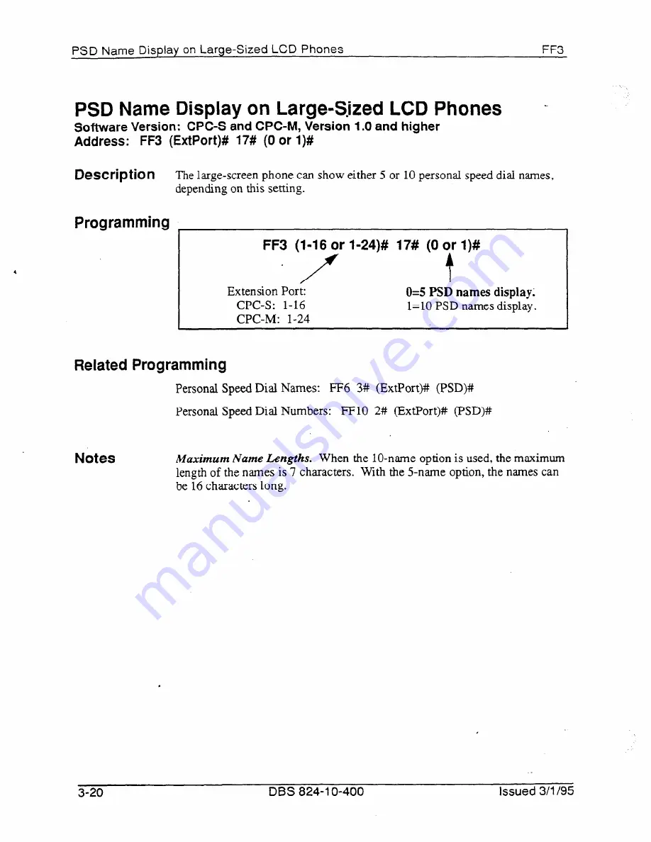 Panasonic DBS 824 Installation Manual Download Page 279