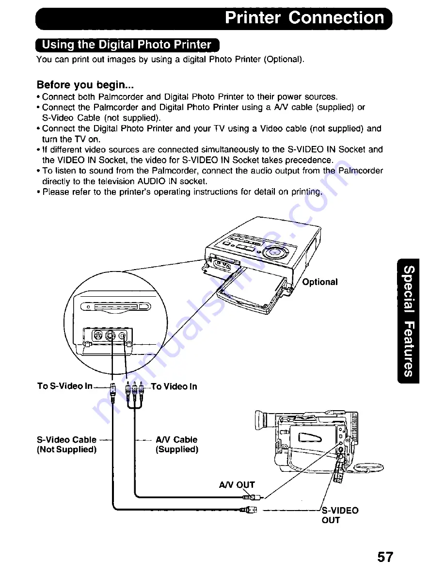 Panasonic Digital Palmcoder PalmSight PV-DV100 Operating Manual Download Page 57