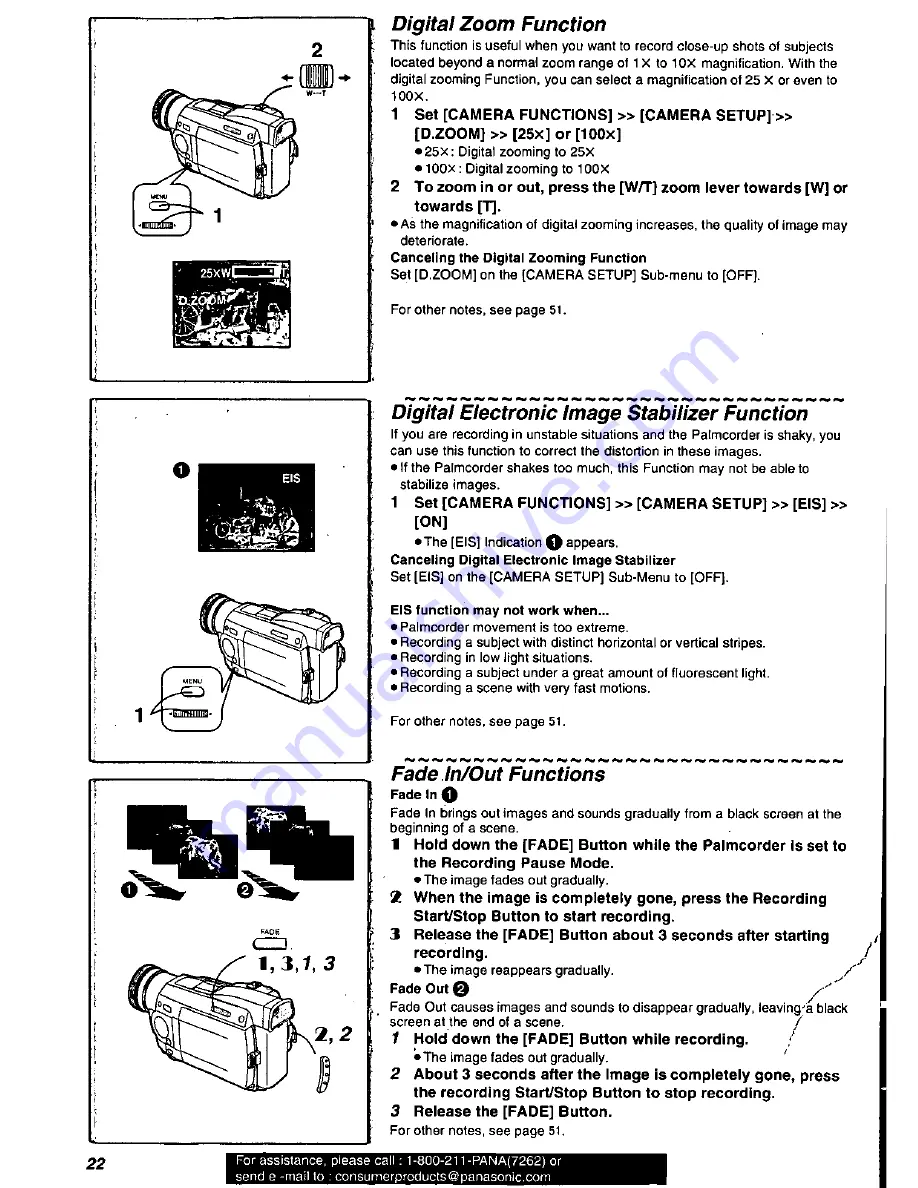 Panasonic Digital Palmcoder  PV-DV851 Operating Manual Download Page 22