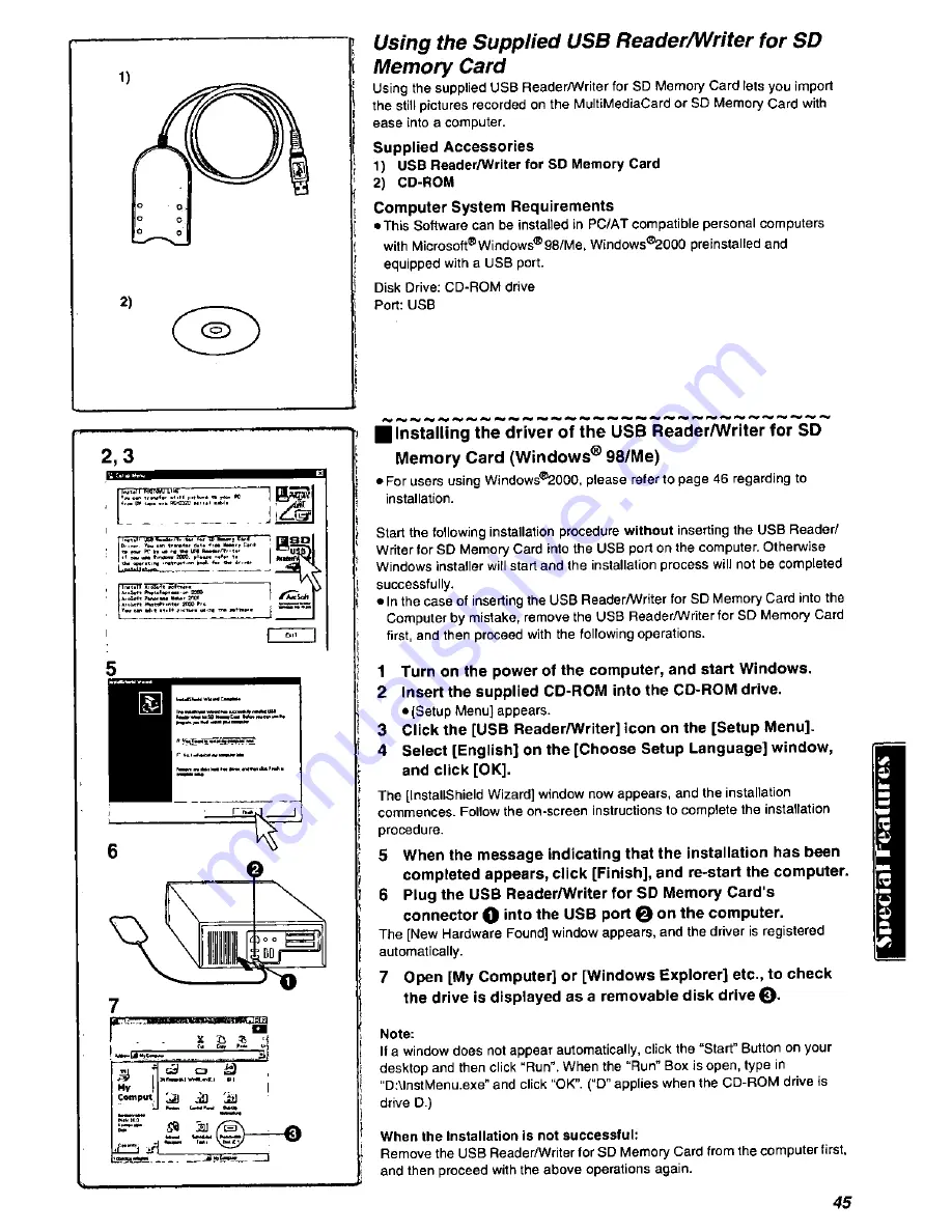 Panasonic Digital Palmcoder  PV-DV851 Operating Manual Download Page 45