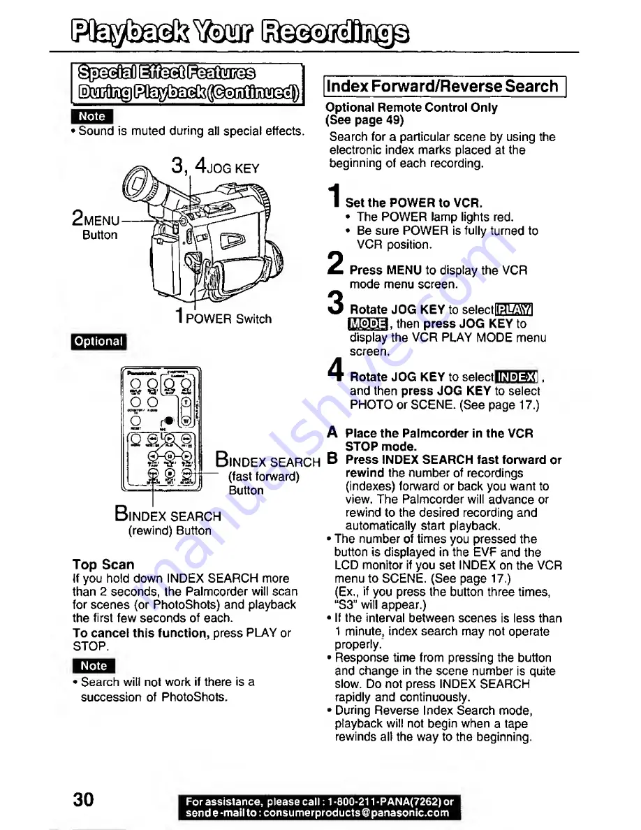 Panasonic Digital Palmconder PV-DV101 Operating Instructions Manual Download Page 30