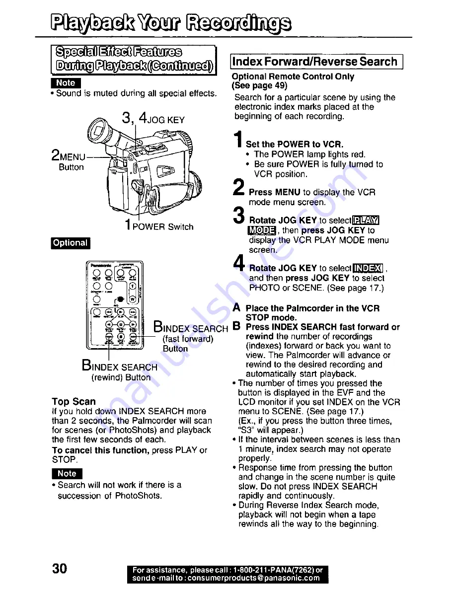 Panasonic Digital Palmconder PV-DV51 Operating Manual Download Page 30