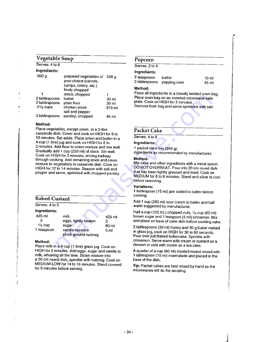 Panasonic Dimension 4 NN-9853 Operation Manual Download Page 36