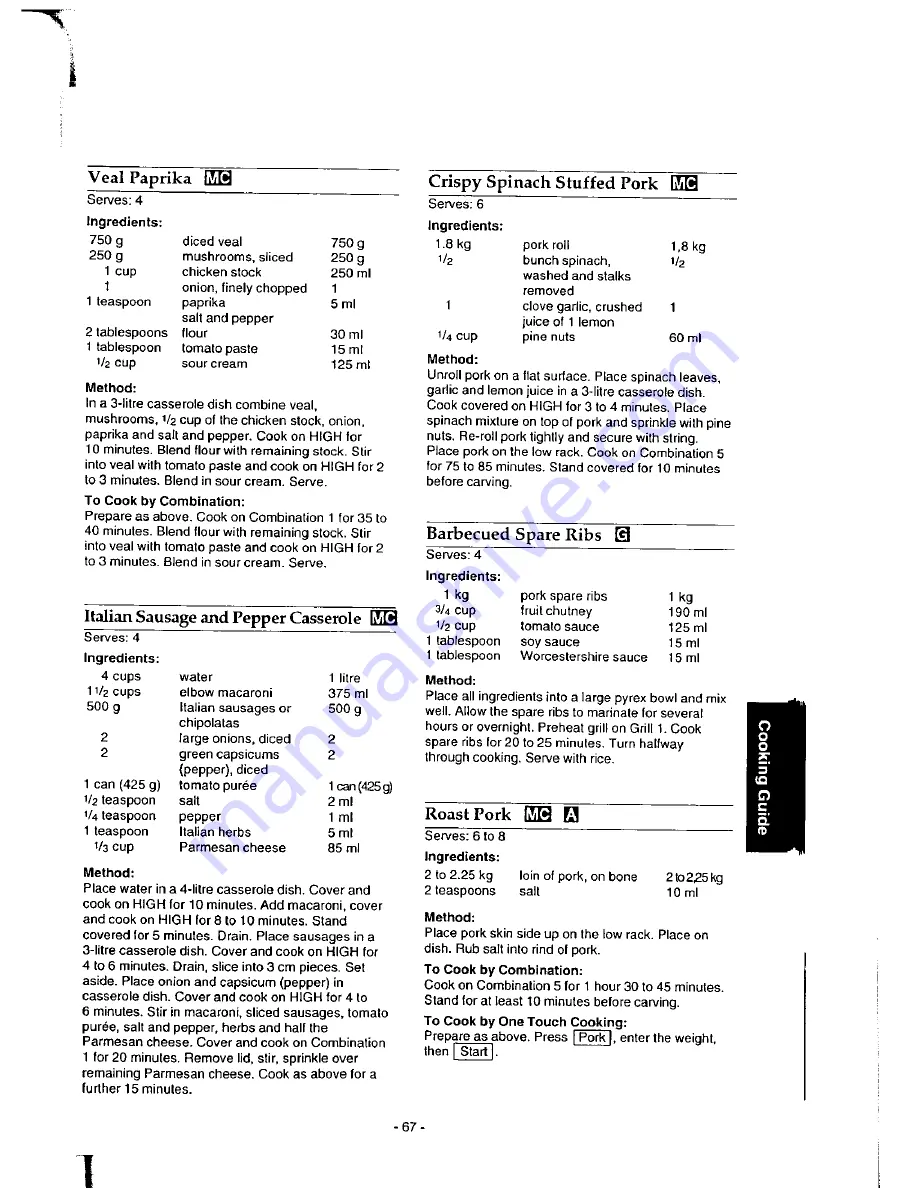 Panasonic Dimension 4 NN-9853 Operation Manual Download Page 71