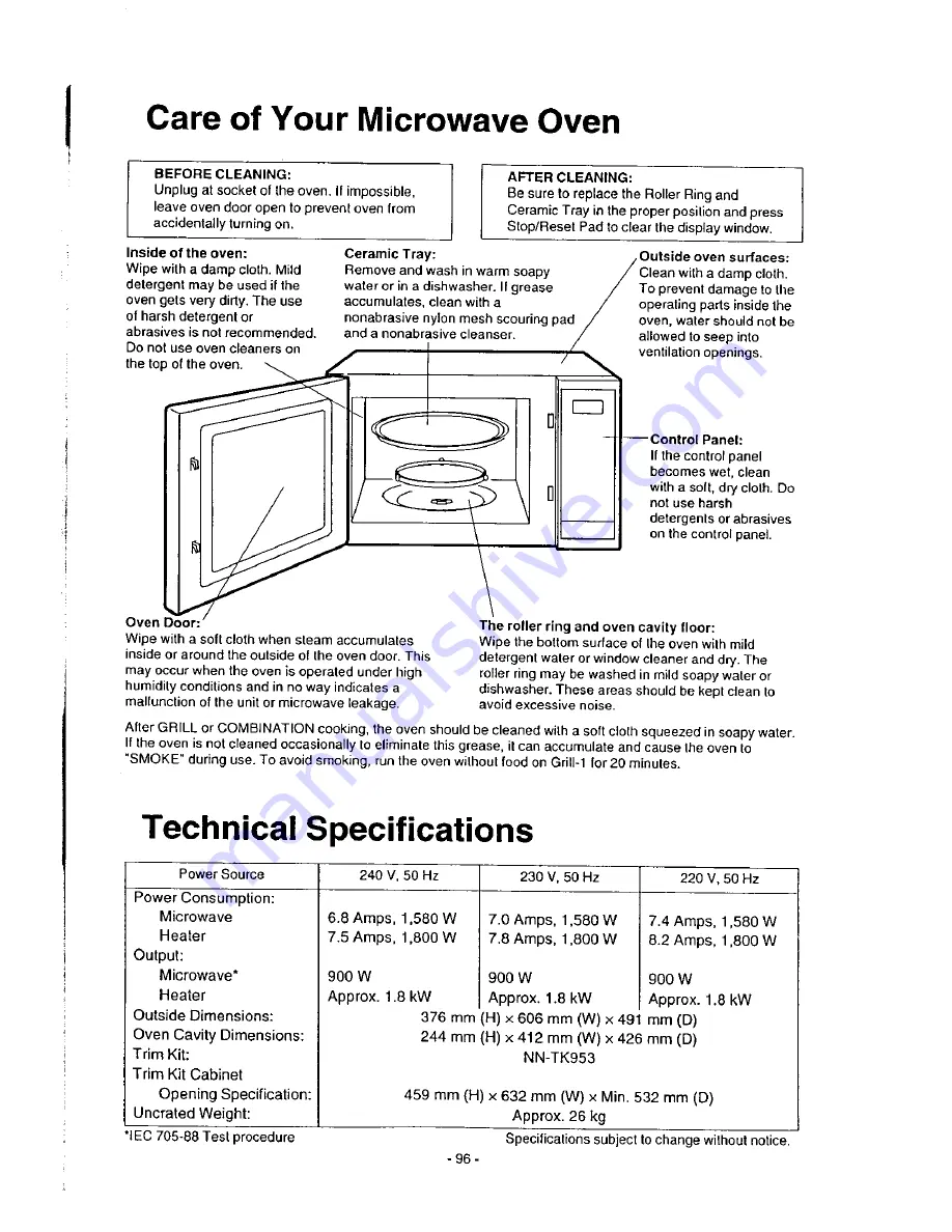 Panasonic Dimension 4 NN-9853 Скачать руководство пользователя страница 100