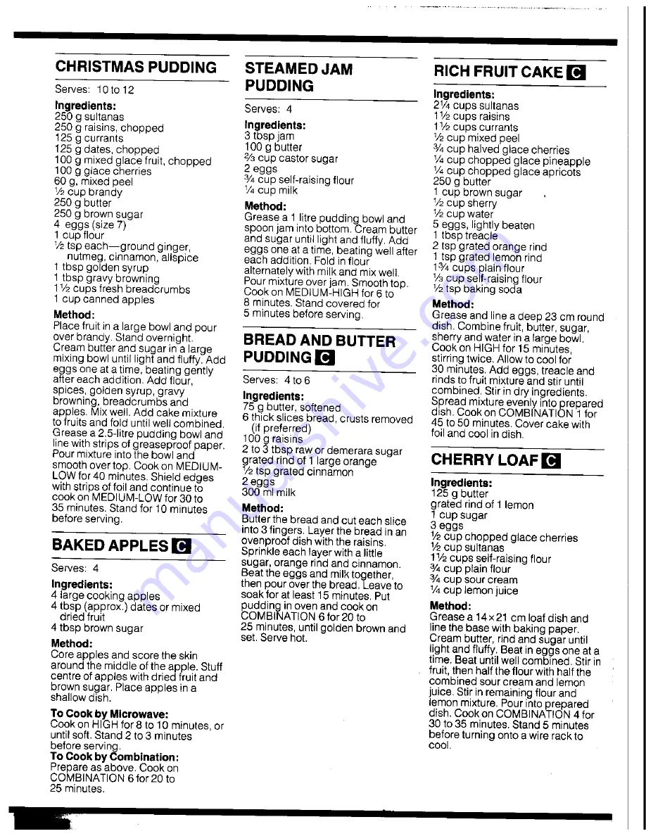 Panasonic DIMENTION 4 NN-8550 Cookbook Download Page 108