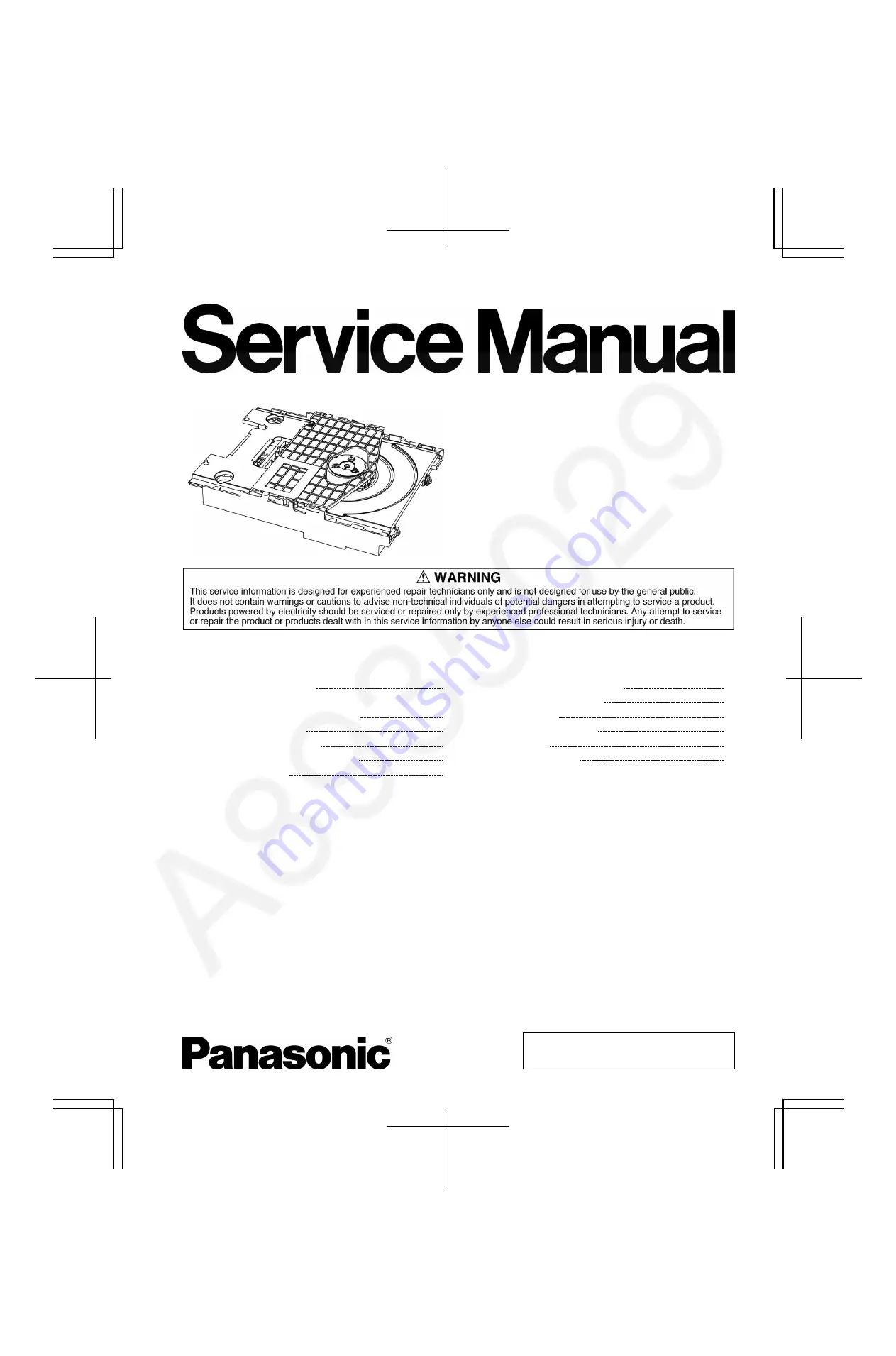 Panasonic DLS6 Service Manual Download Page 1