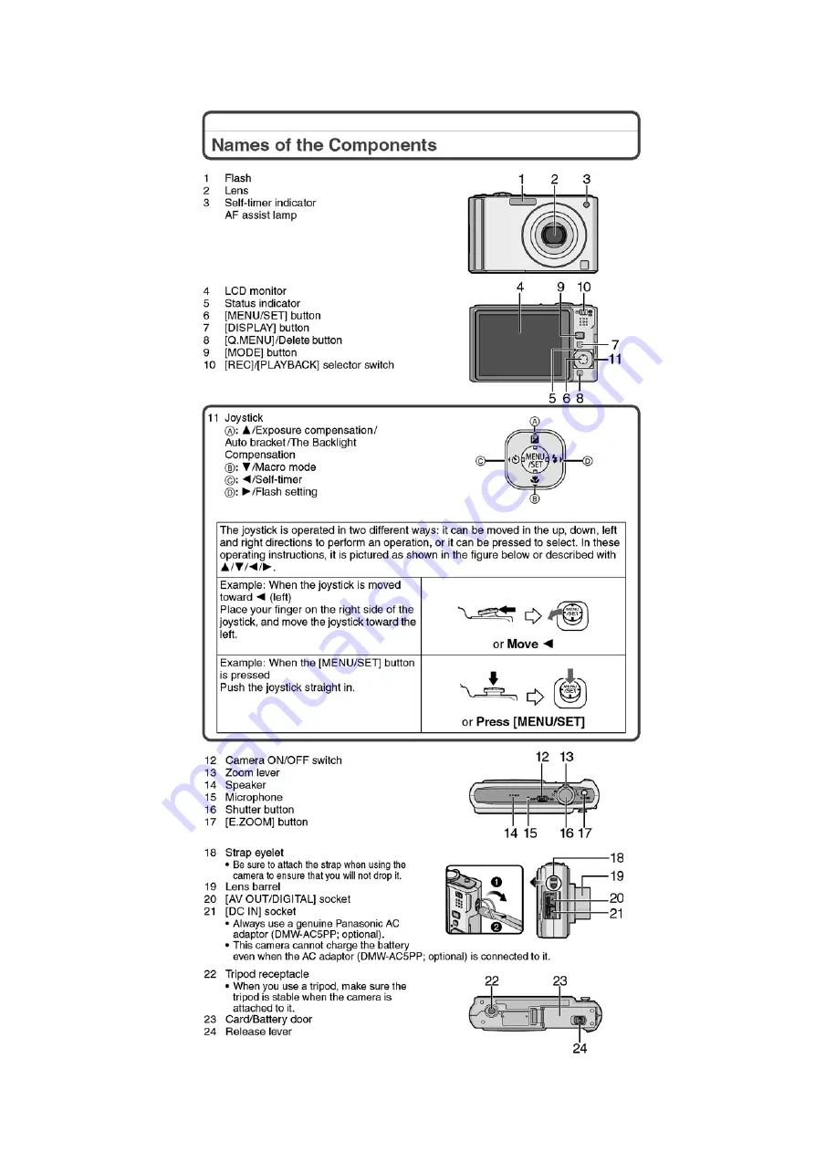 Panasonic DMC FS20P - Lumix Digital Camera Скачать руководство пользователя страница 13