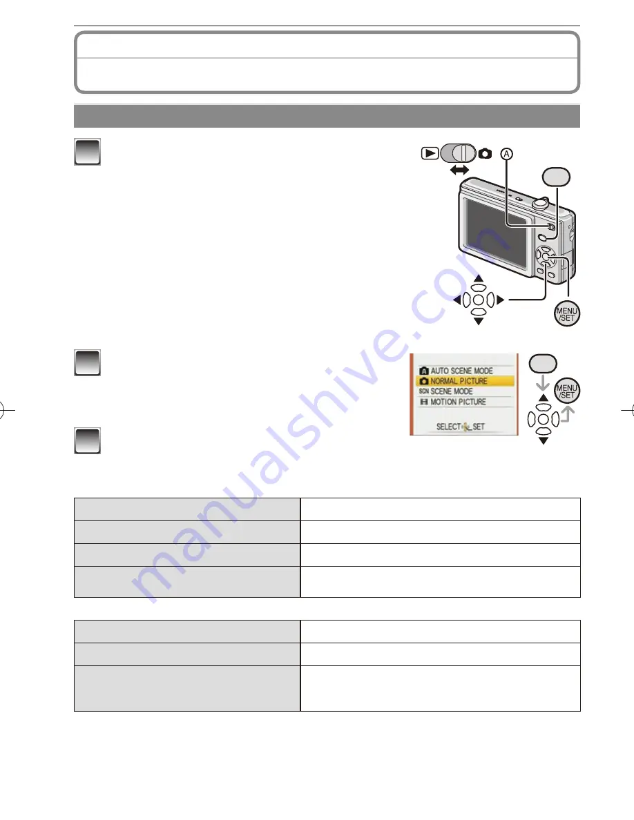 Panasonic DMC FS42K - Lumix Digital Camera Basic Operating Instructions Manual Download Page 14