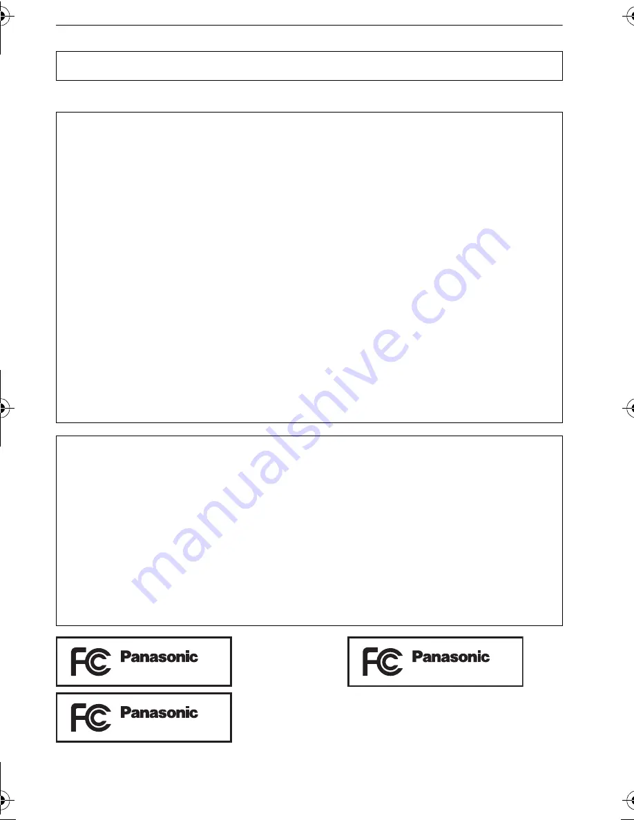 Panasonic DMC FS7A - Lumix Digital Camera Operating Instructions Manual Download Page 3