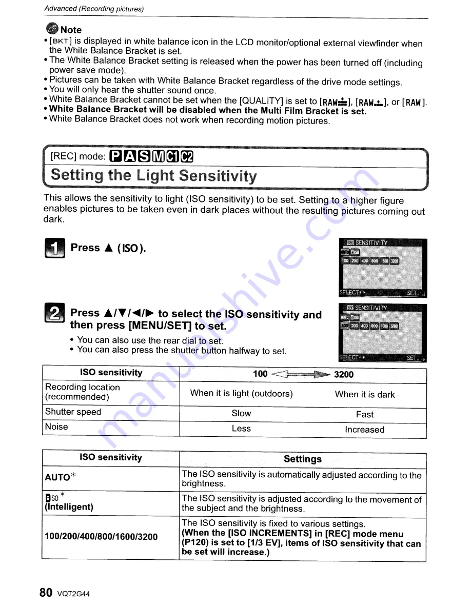 Panasonic DMC-GF1C-K - Lumix Digital Camera Operating Instructions Manual Download Page 80