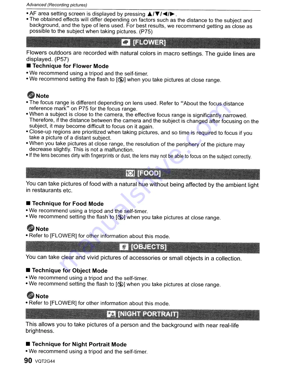 Panasonic DMC-GF1C-K - Lumix Digital Camera Operating Instructions Manual Download Page 90