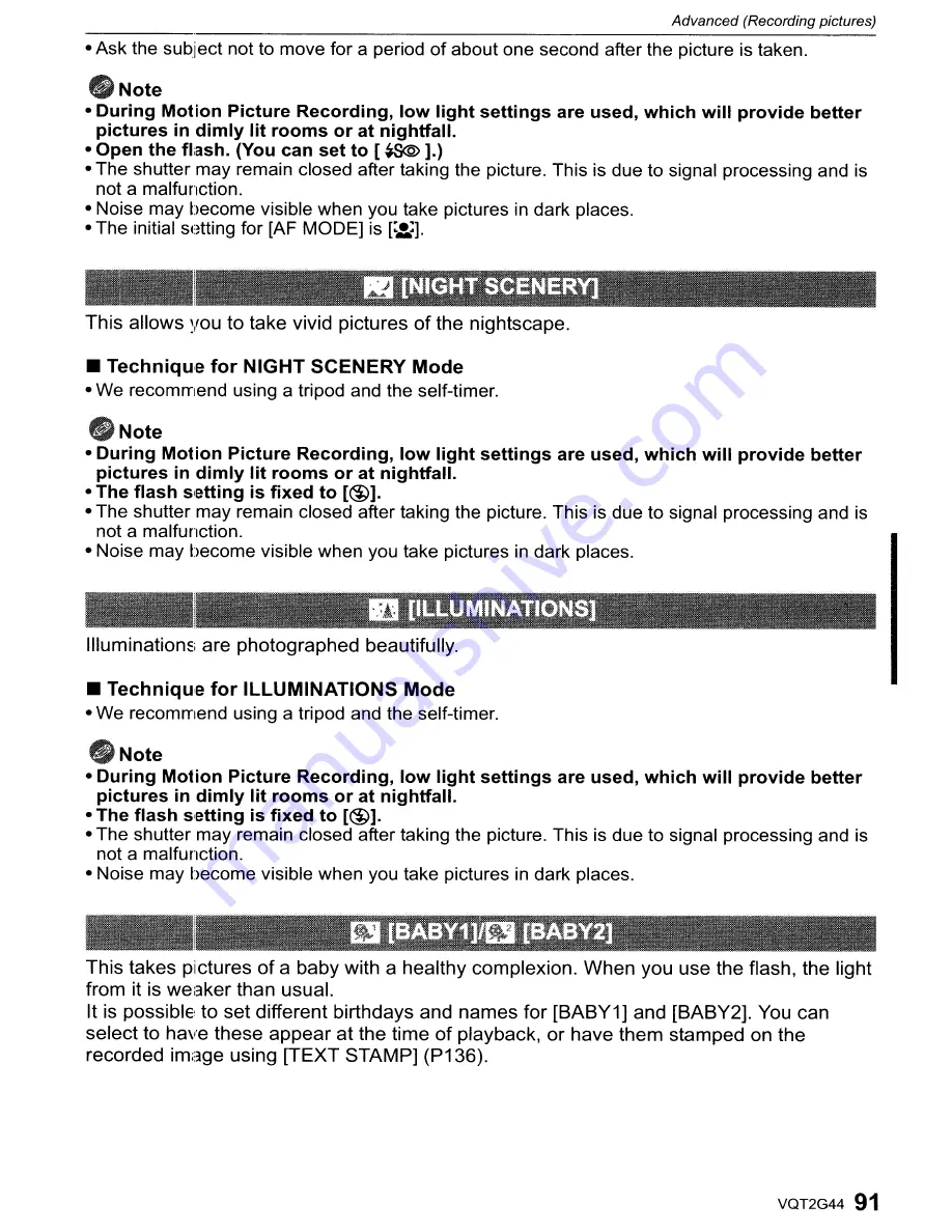 Panasonic DMC-GF1C-K - Lumix Digital Camera Operating Instructions Manual Download Page 91