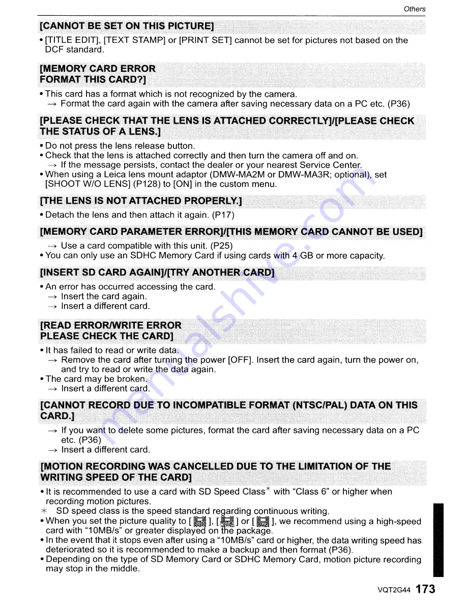 Panasonic DMC-GF1C-K - Lumix Digital Camera Operating Instructions Manual Download Page 173