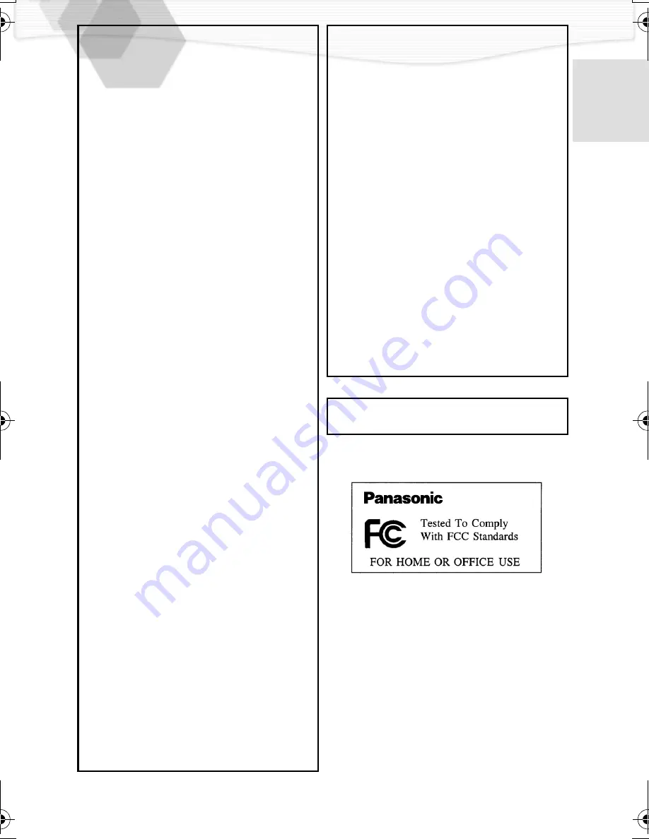 Panasonic DMC-LC20S Operating Instructions Manual Download Page 3