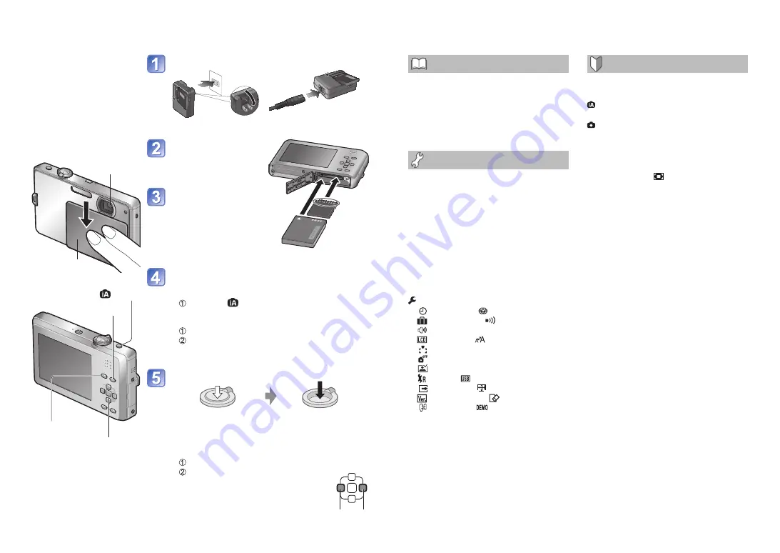 Panasonic DMCFP1 - DIGITAL STILL CAMERA Operating Instructions Manual Download Page 2