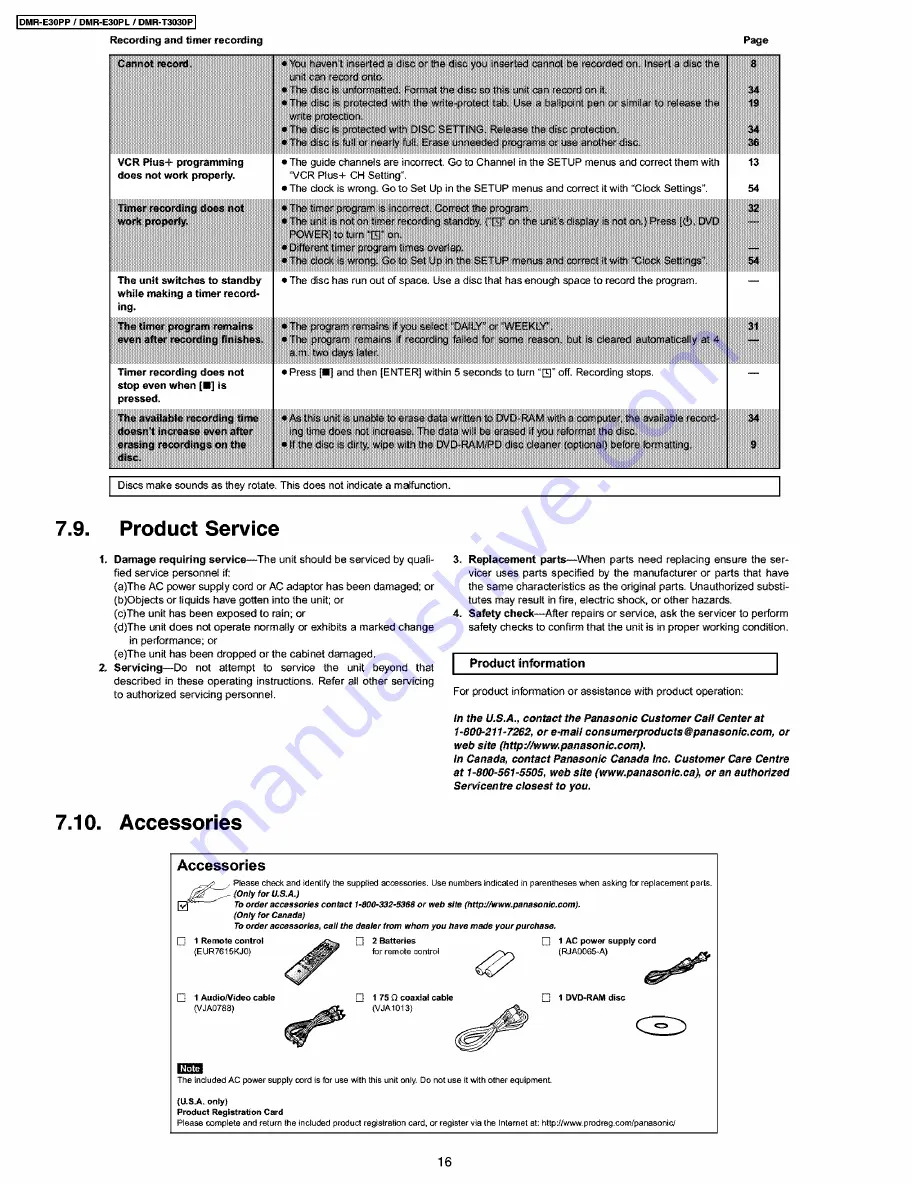 Panasonic DMR-E30PL Service Manual Download Page 16