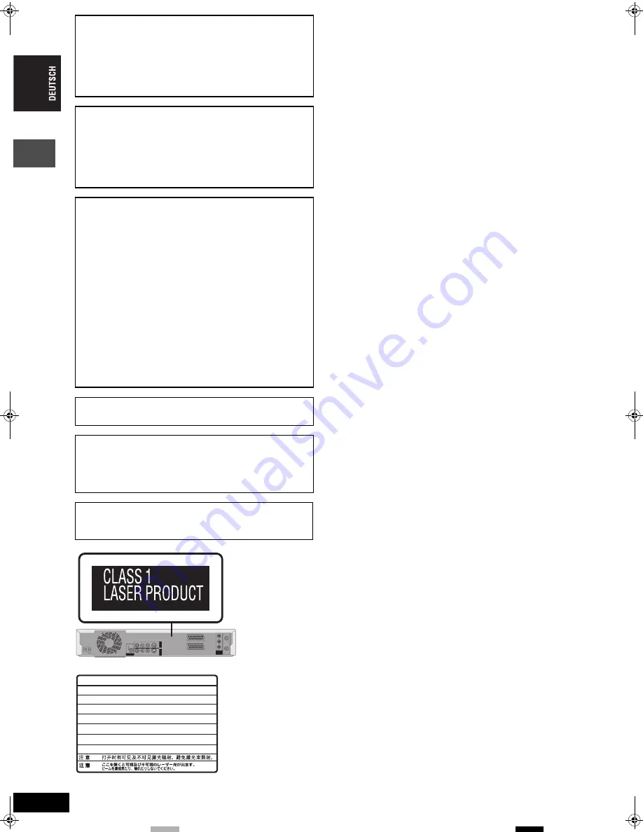 Panasonic DMR-E53 Diga Скачать руководство пользователя страница 2