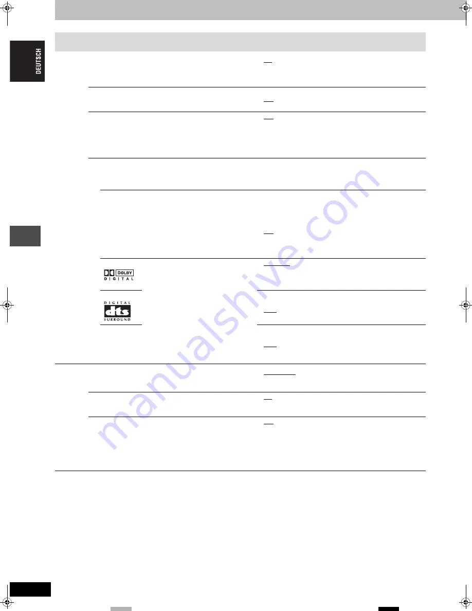 Panasonic DMR-E53 Diga (German) Bedienungsanleitung Download Page 38