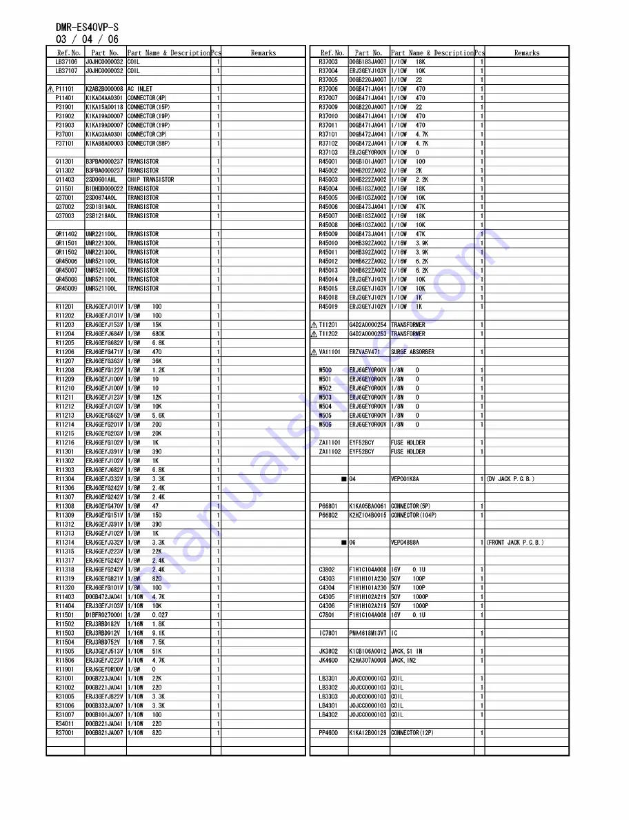 Panasonic DMR-ES40VP Service Manual Download Page 117