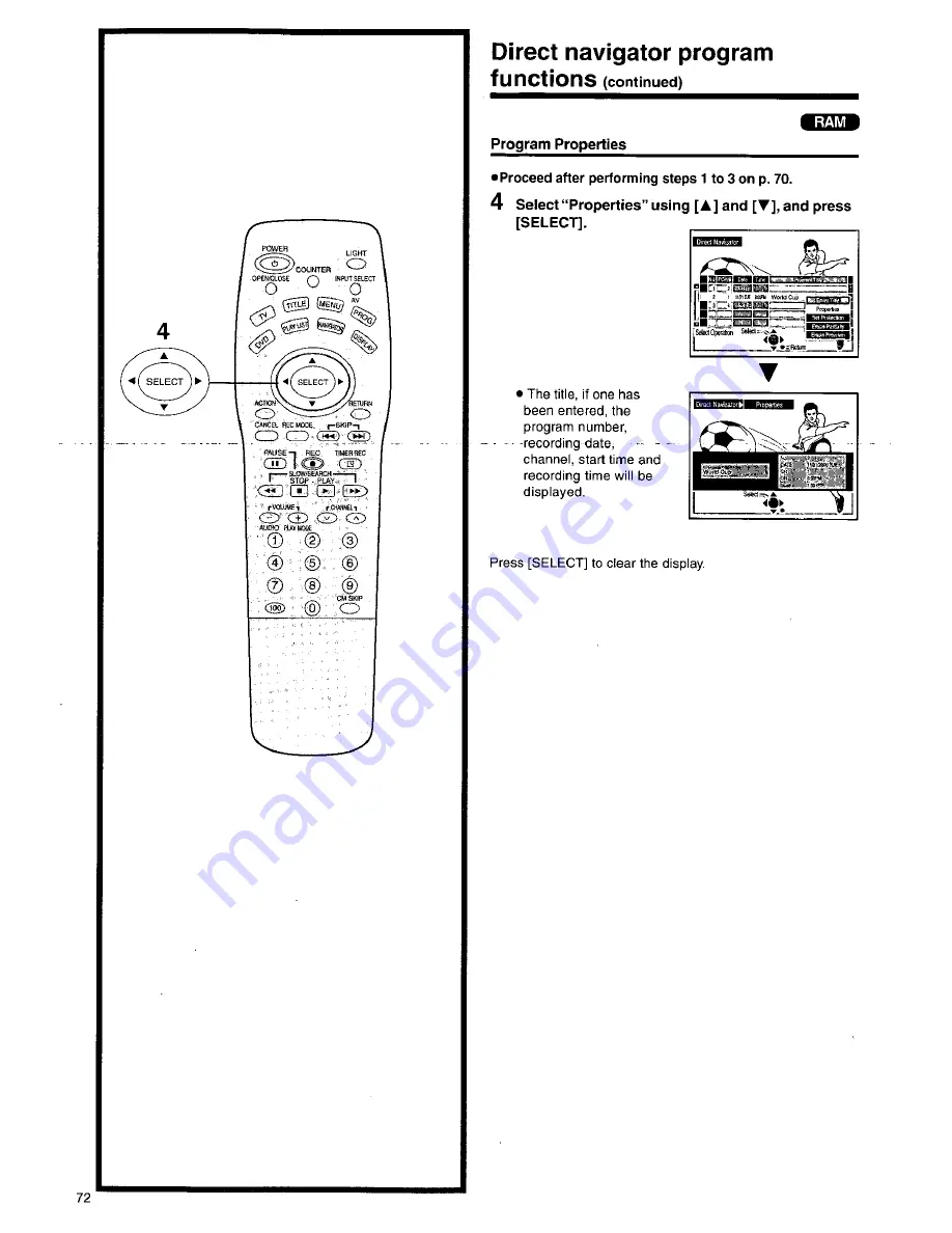 Panasonic DMRE10 - DVD VIDEO RECORDER Скачать руководство пользователя страница 72