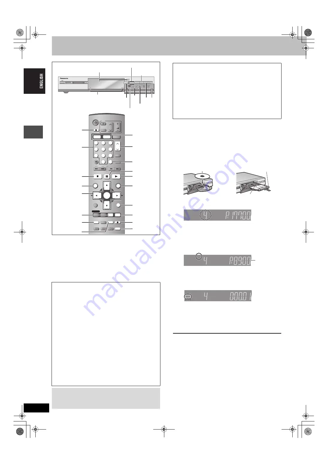 Panasonic DMRE500H - DVD RECORDER DECK Operating Instructions Manual Download Page 24