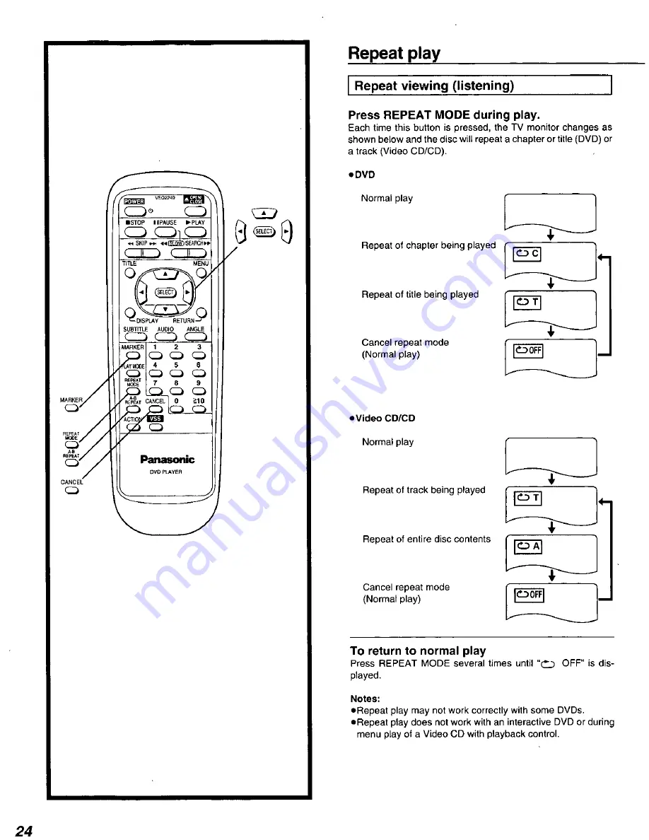 Panasonic DVD-A115U Скачать руководство пользователя страница 24