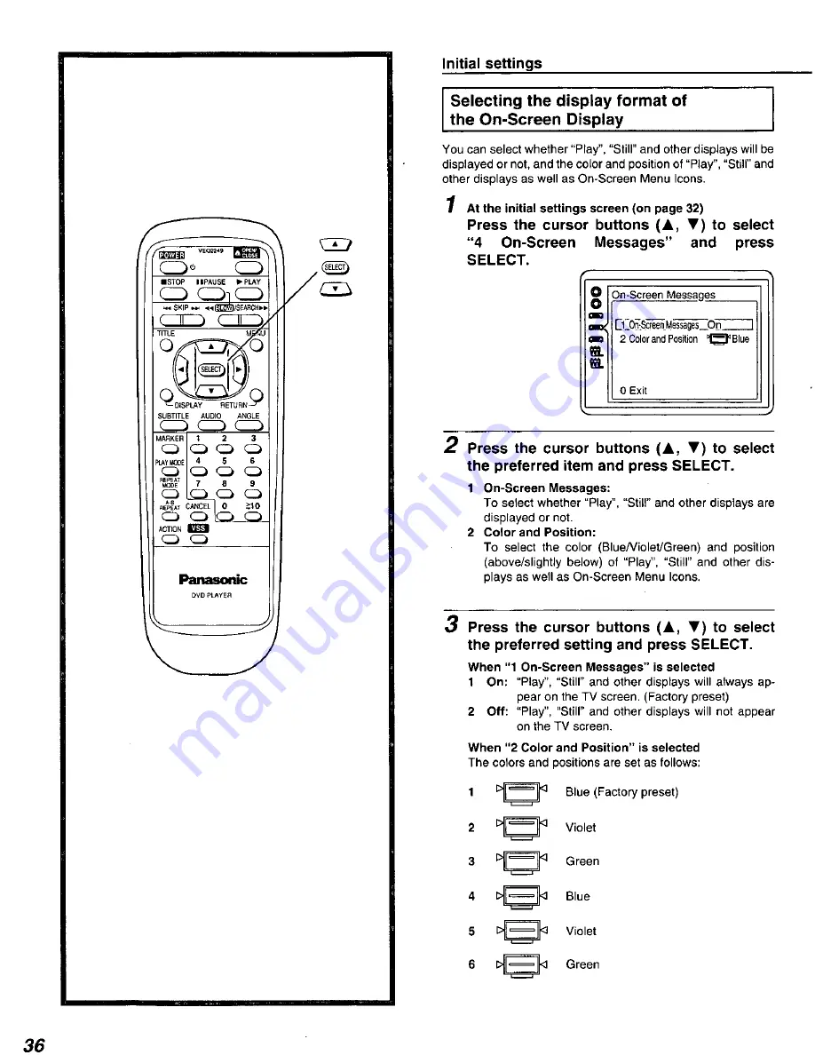 Panasonic DVD-A115U Скачать руководство пользователя страница 36