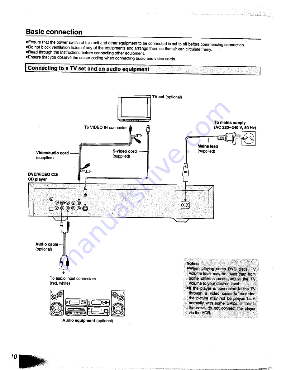 Panasonic DVD-A350A Скачать руководство пользователя страница 10