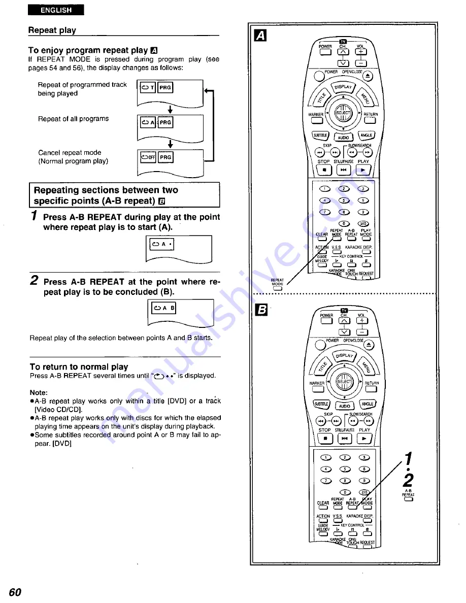 Panasonic DVDK510D - DIG. VIDEO DISCPLAYE Operating Instructions Manual Download Page 60