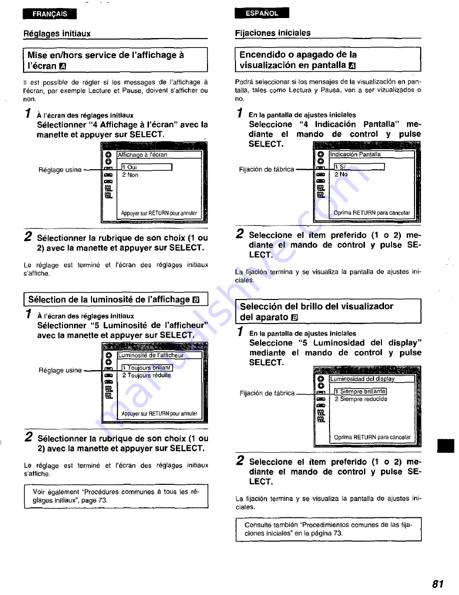 Panasonic DVDK510D - DIG. VIDEO DISCPLAYE Operating Instructions Manual Download Page 81