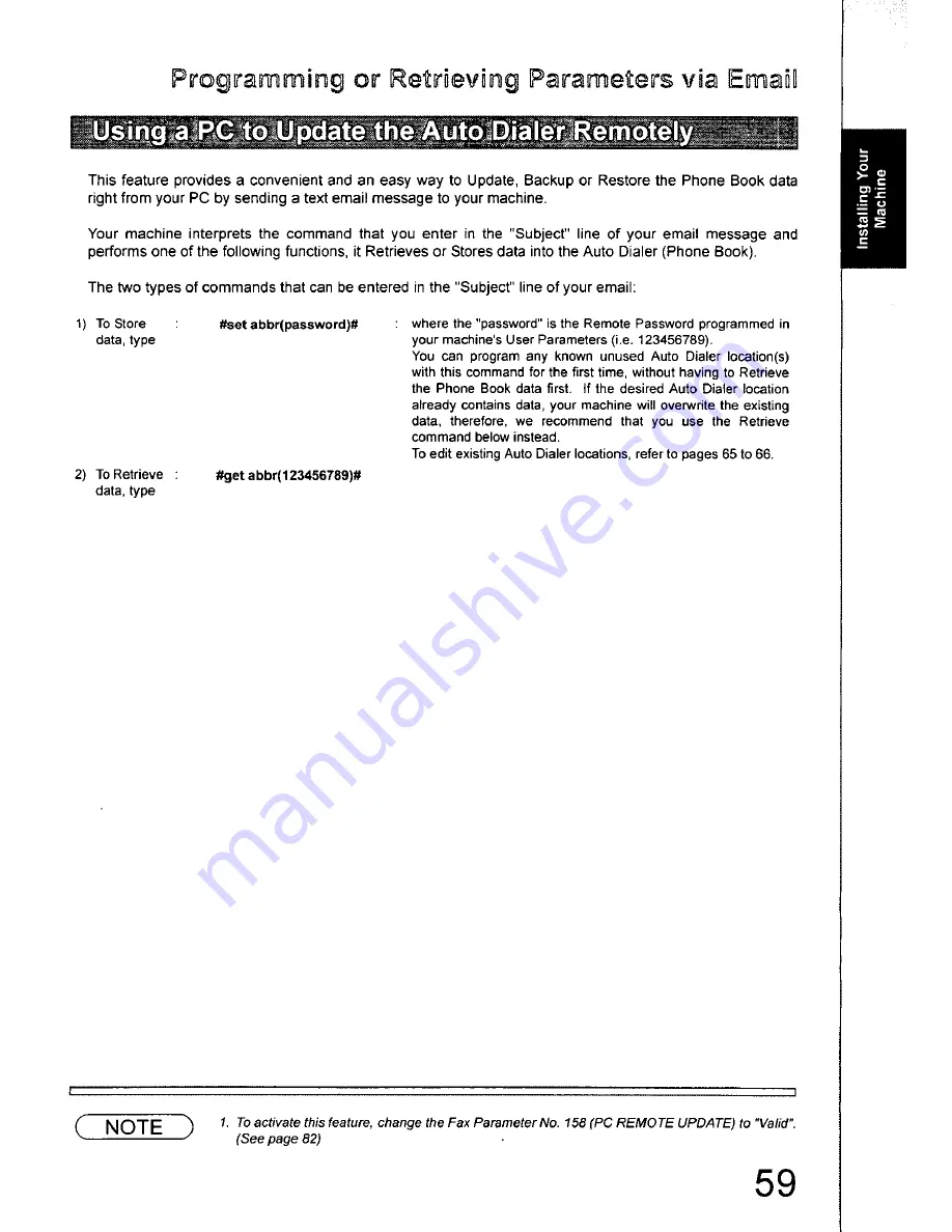 Panasonic DX-800AU Operating Instructions Manual Download Page 59