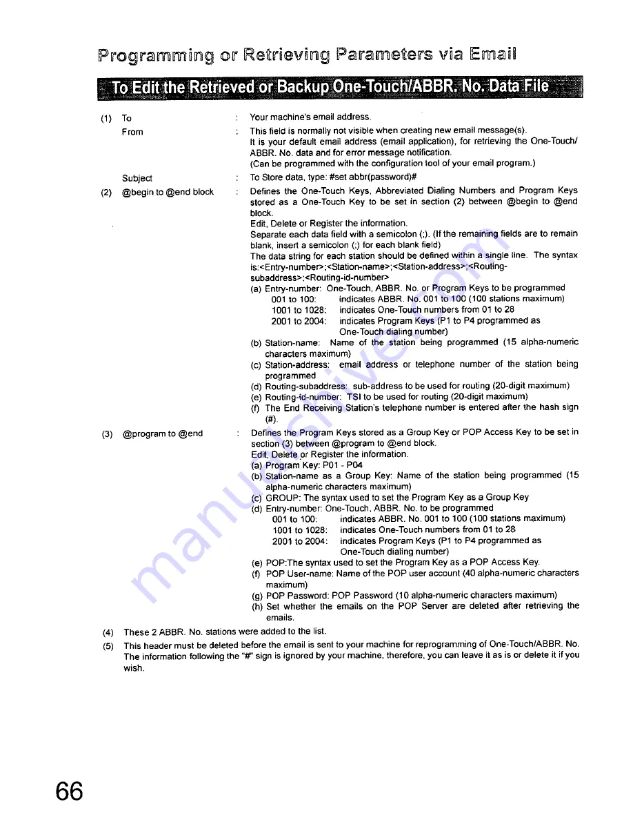 Panasonic DX-800AU Operating Instructions Manual Download Page 66