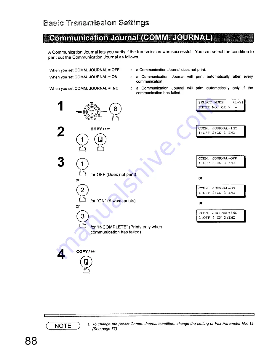 Panasonic DX-800AU Operating Instructions Manual Download Page 88