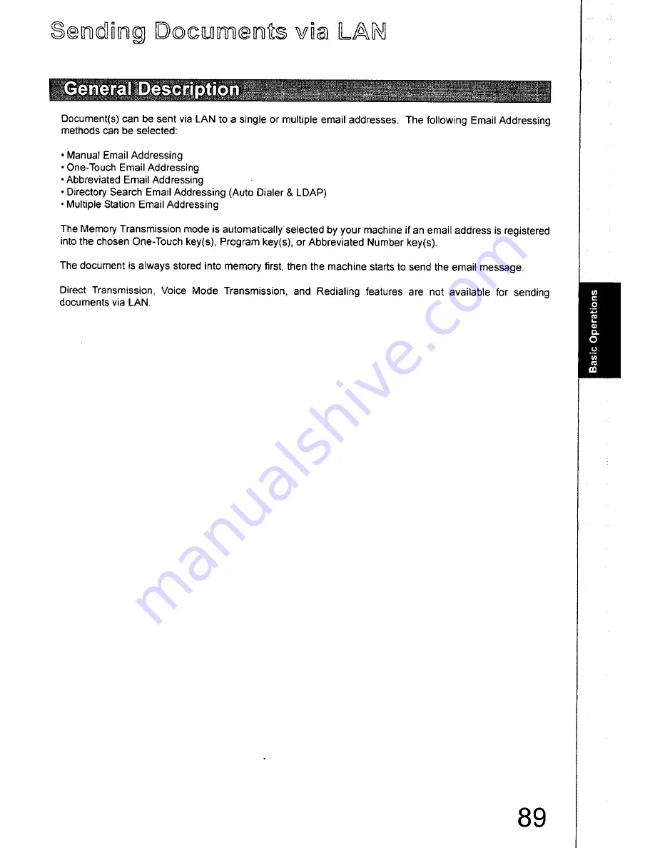 Panasonic DX-800AU Operating Instructions Manual Download Page 89