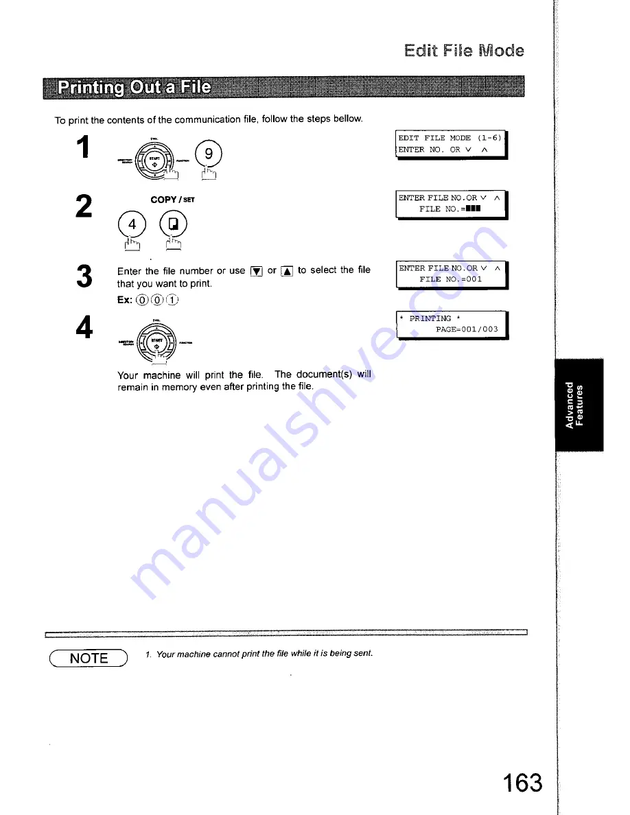 Panasonic DX-800AU Operating Instructions Manual Download Page 163