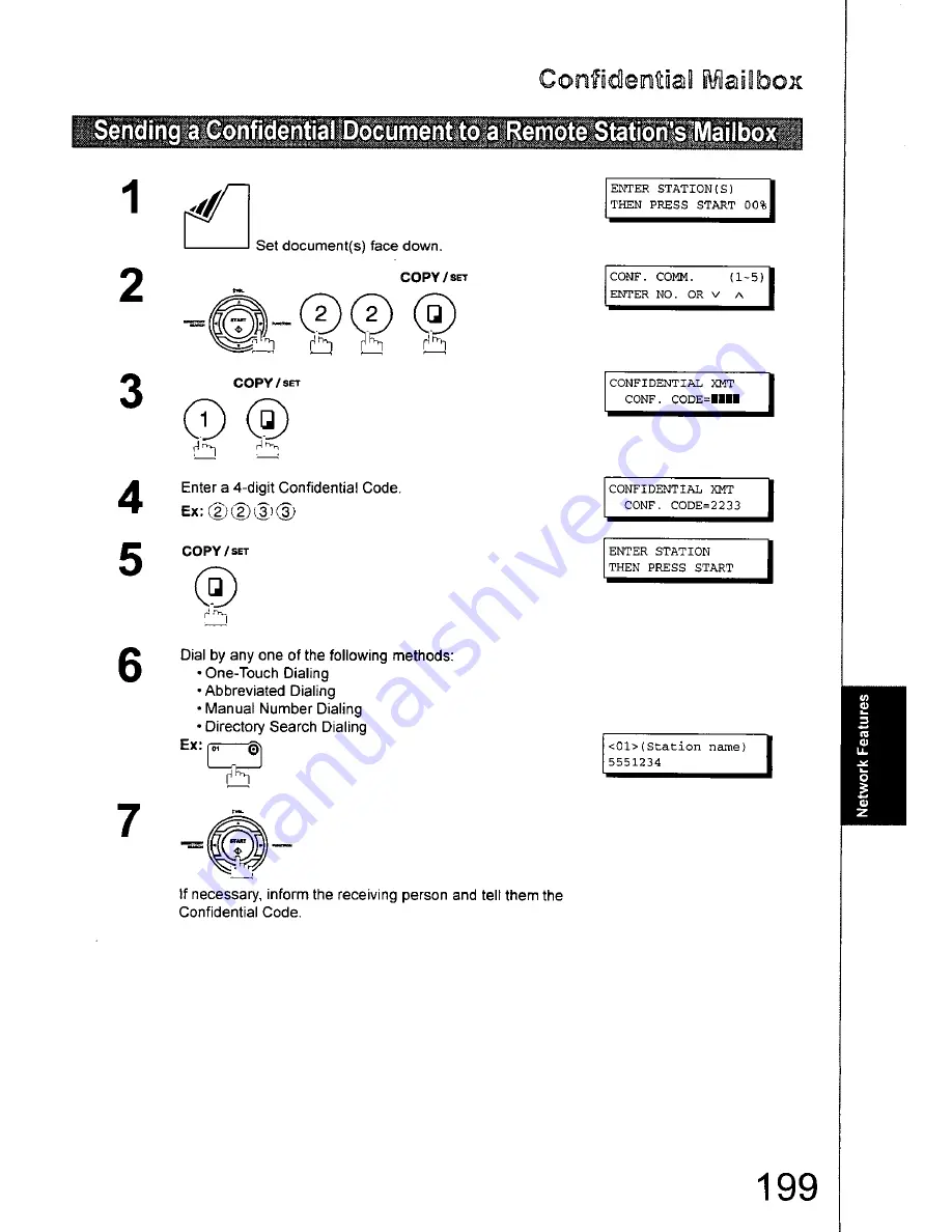 Panasonic DX-800AU Operating Instructions Manual Download Page 199