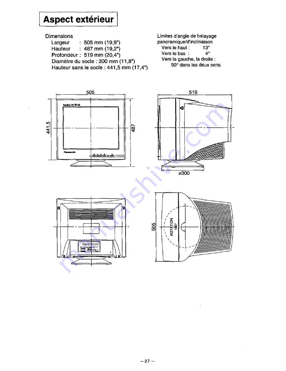 Panasonic E110I User Manual Download Page 32