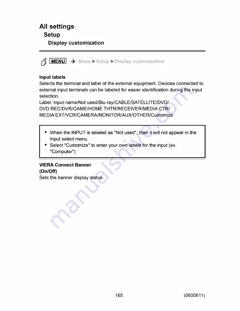 Panasonic E60 Series Ehelp Download Page 73