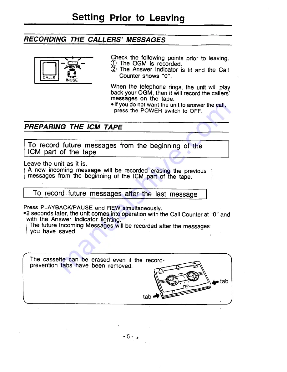 Panasonic EASA-PHONE KX-T1000BA Operating Instructions Manual Download Page 6