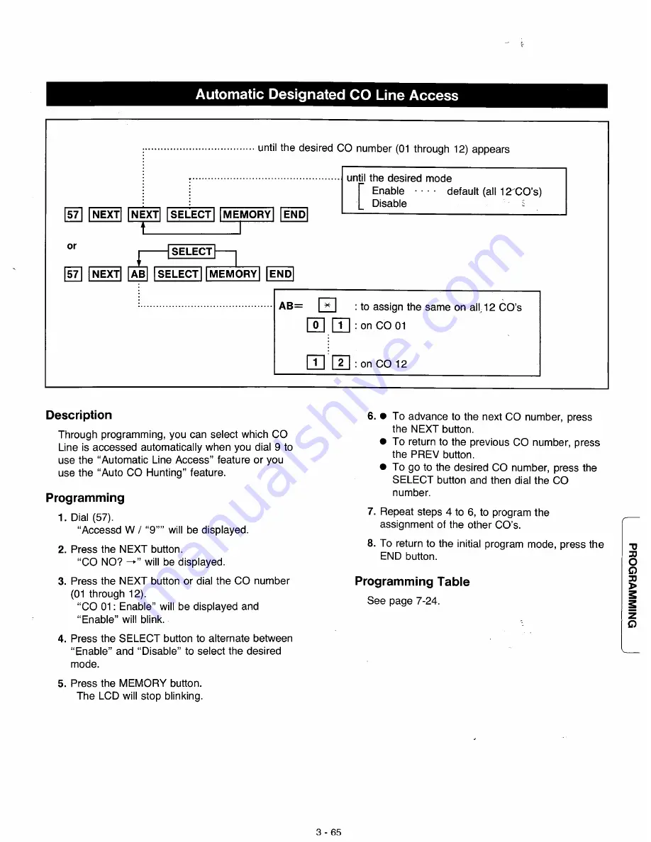 Panasonic EASA-PHONE KX-T123211D Installation Manual Download Page 125