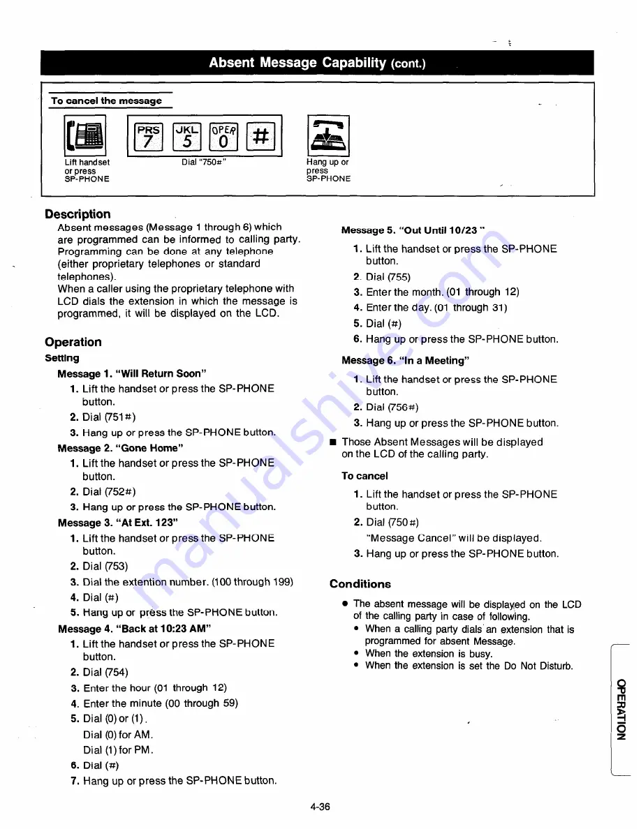 Panasonic EASA-PHONE KX-T123211D Installation Manual Download Page 179