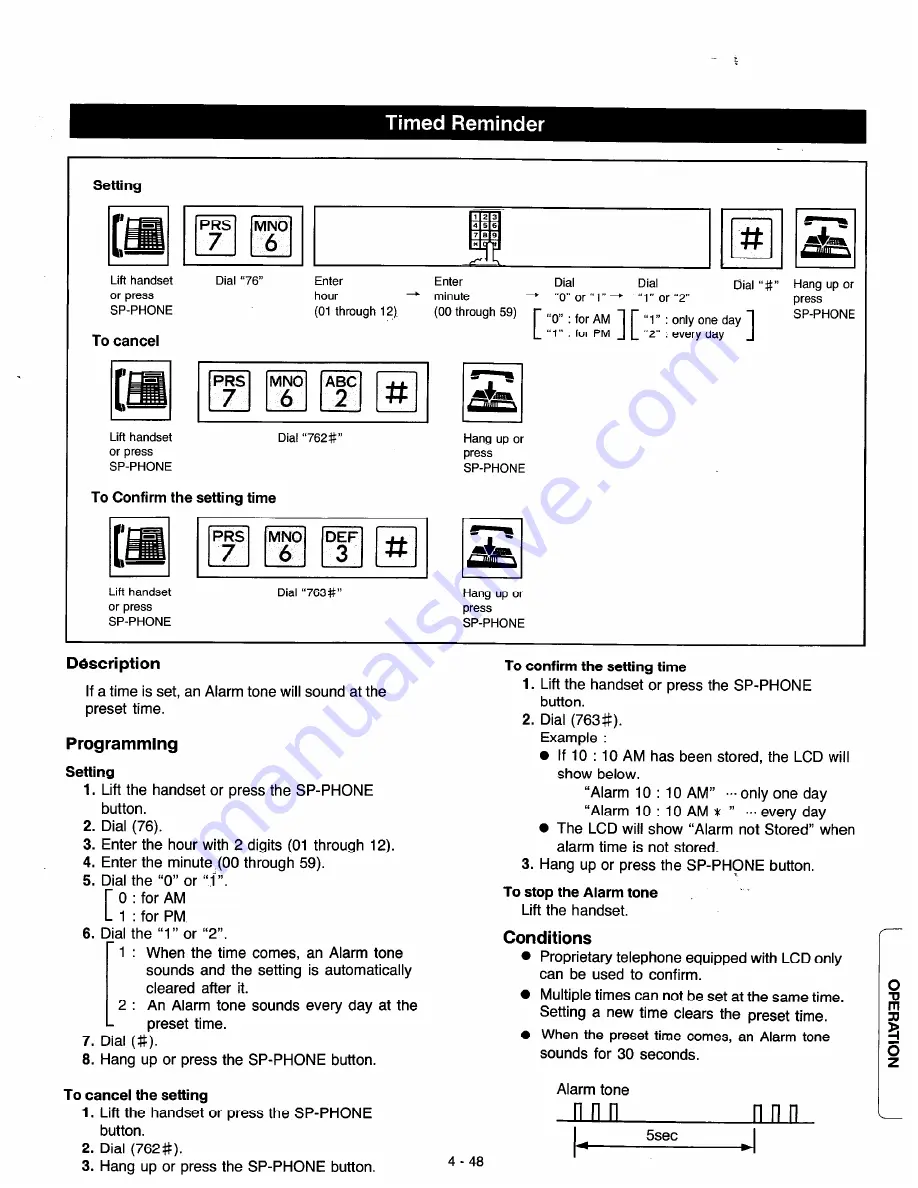 Panasonic EASA-PHONE KX-T123211D Installation Manual Download Page 191