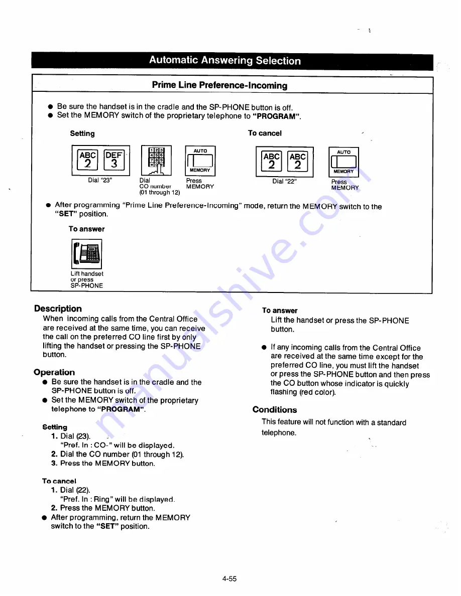 Panasonic EASA-PHONE KX-T123211D Скачать руководство пользователя страница 198