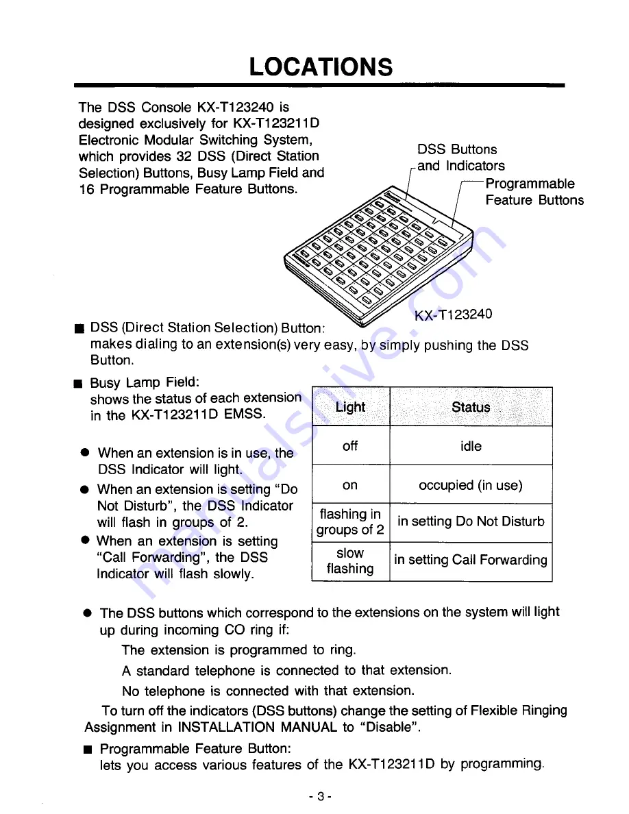 Panasonic EASA-PHONE KX-T123240 Operating Instructions Manual Download Page 4