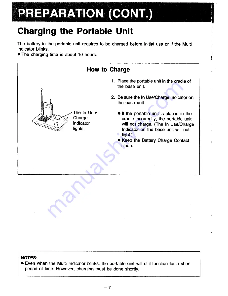 Panasonic EASA-PHONE KX-T3000BA Operating Instructions Manual Download Page 8