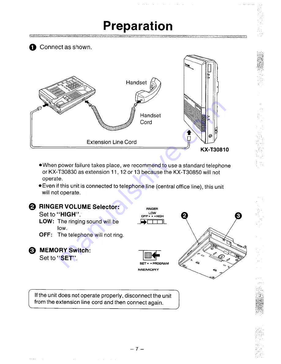 Panasonic EASA-PHONE KX-T30850 Скачать руководство пользователя страница 8